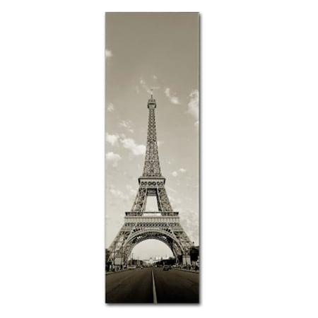 Preston 'Paris Eiffel Tower Vertical' Canvas Art,8x24